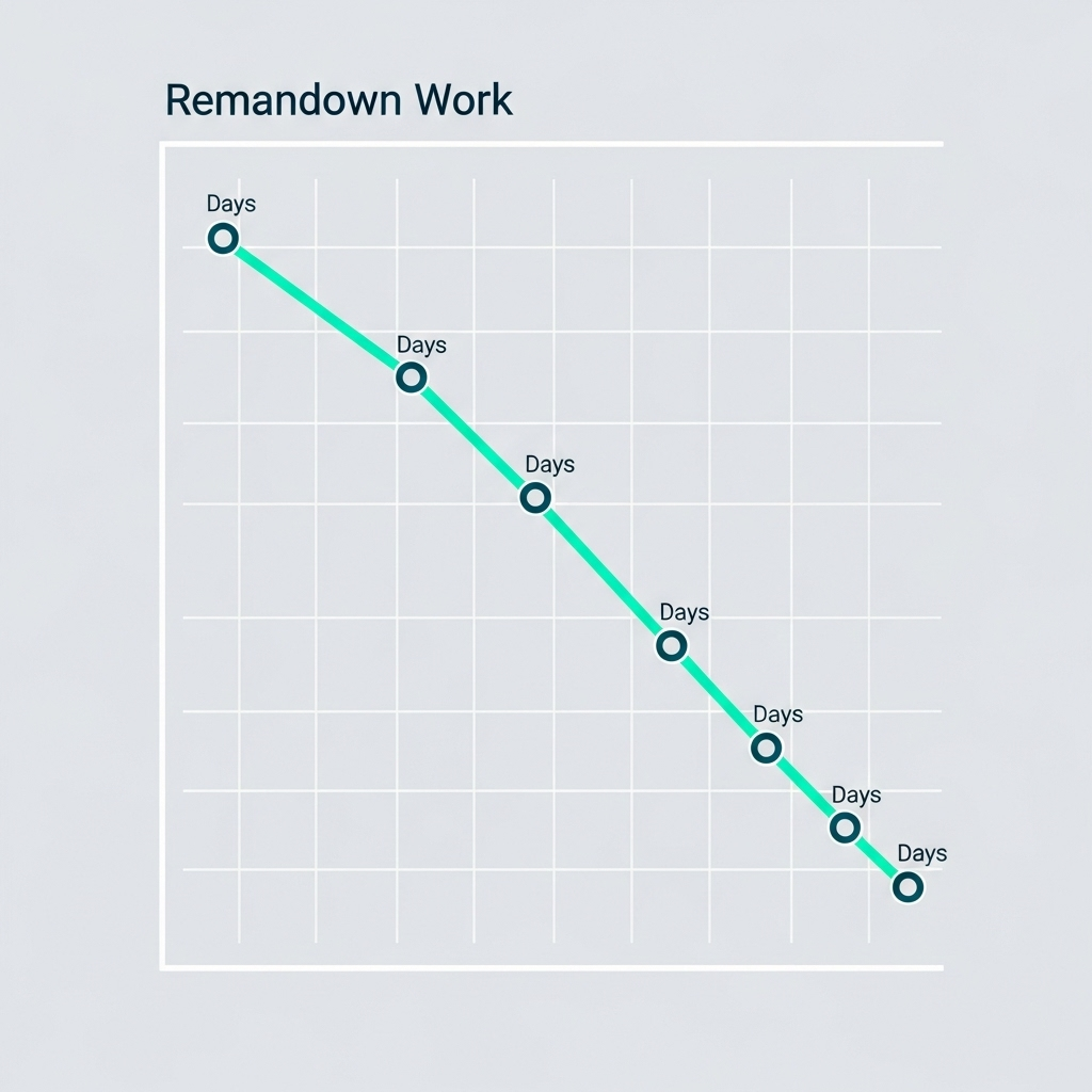 A simple, colorful digital chart displaying daily progress with markers on a smoothly curved line, set against a clean, minimalistic background featuring subtle grid lines that emphasize tracking progress in an inviting and clear design.